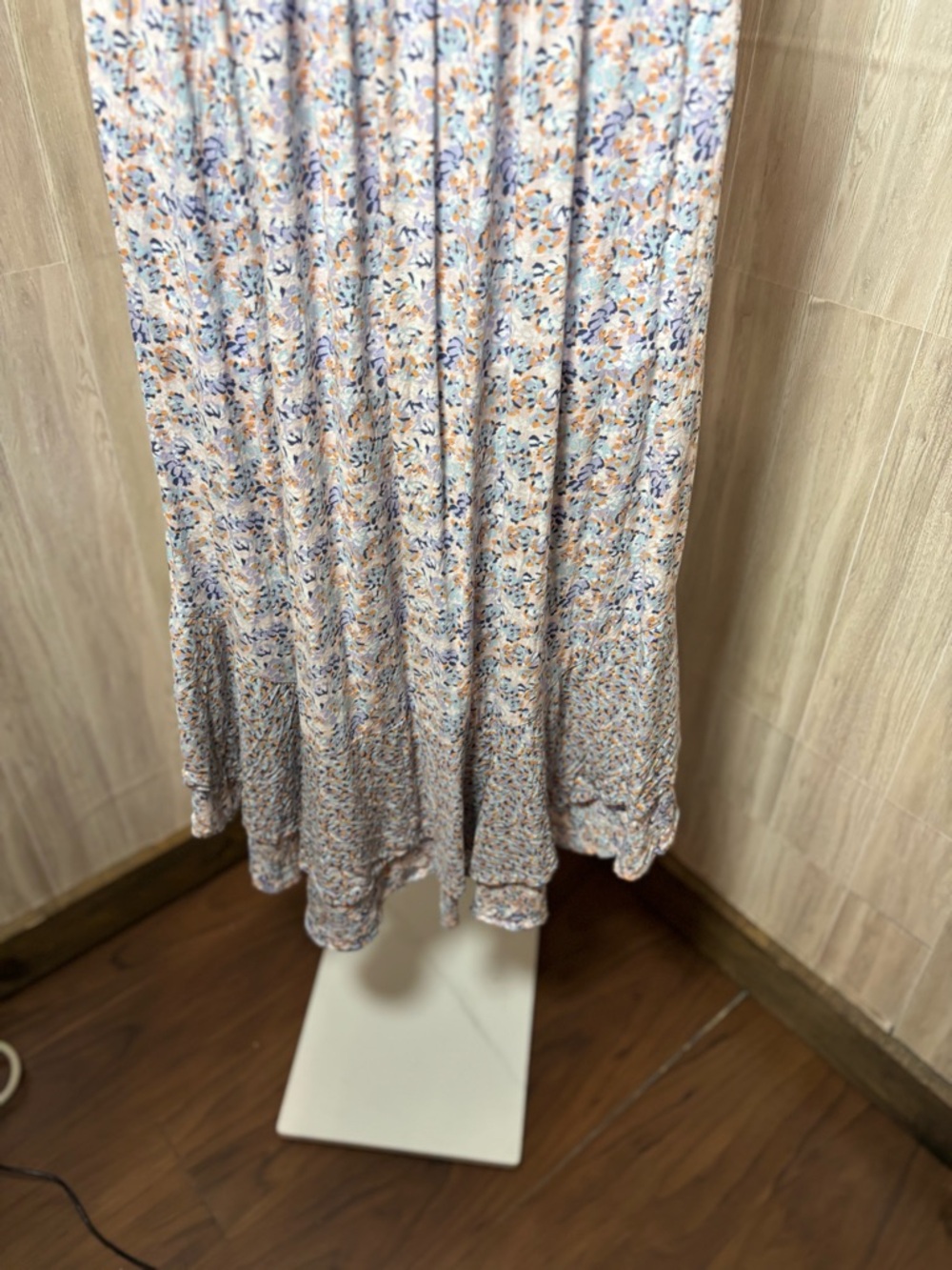 Japna Boho Floral Midi Dress with Crochet Lace Detail Cottagecore Summer Style - Picture 4 of 8